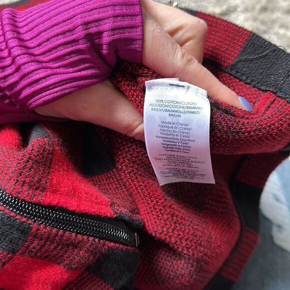 Chaps Size 3X Buffalo Plaid Asymmetrical Zippered Jacket - Picture 4 of 4